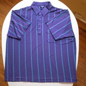 Vintage Purple Striped Polo Size 2X